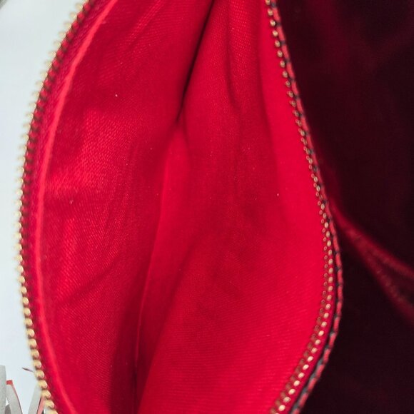 Rare Christian Louboutin CABAS Black Vinyl Tote With Green Red Accents & Tassels - Picture 10 of 13